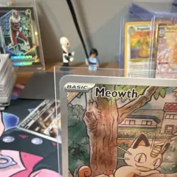 Pokemon Meowth Illustration Rare 106/094 Me02 Phantasmal Flames Holo 70HP - Image 3