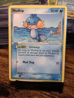 1x Single Lp Pokemon TCG Mudkip Crystal Guardians 2006 EX 57/100 Card - Image 1