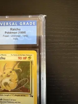 Pokemon TCG Raichu Holo Fossil 14/62 CGC 8.5 Rare - Image 3