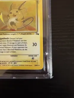 Pokemon TCG Raichu Holo Fossil 14/62 CGC 8.5 Rare - Image 4