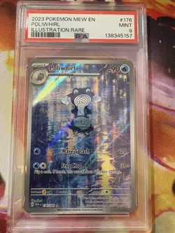 Pokemon Poliwhirl 176/165 Scarlet & Violet 151 Illustration Rare Holo PSA 9 - Image 1