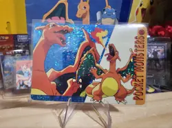 1999 Vintage Pocket Monsters Vending Prism - Charizard Classic Pose Blueholo #11 - Image 1