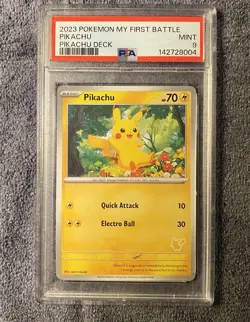 2023 Pokemon My First Battle Pikachu Regular 0025 EN PSA 9 - Image 1