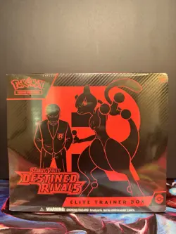 Pokemon Scarlet & Violet Destined Rivals Elite Trainer Box, Mewtwo & Giovanni - Image 1