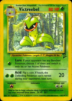 VICTREEBEL 32/130 RARE BASE SET 2 POKEMON HP - Image 1