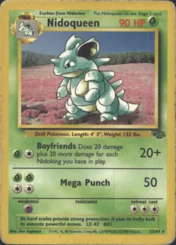 NIDOQUEEN 23/64 RARE JUNGLE POKEMON UNLIMITED MP - Image 2