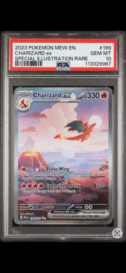 2023 Pokemon EN-Mew 151 Charizard ex 199/165 SIR GEM MINT PSA 10 - Image 1