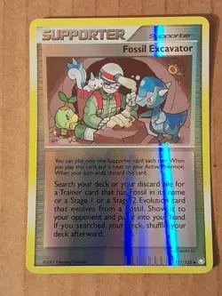 Pokemon Fossil Excavator 11/123 Mysterious Treasures Reverse Holo LP See Pics - Image 1