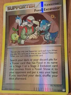 Pokemon Fossil Excavator 11/123 Mysterious Treasures Reverse Holo LP See Pics - Image 2