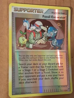 Pokemon Fossil Excavator 11/123 Mysterious Treasures Reverse Holo LP See Pics - Image 3
