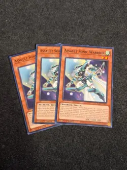 YUGIOH x3 BLZD-EN005 ASSAULT SONIC WARRIOR - COMMON 1st EDITION - Image 1