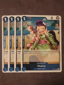 4x Playset Otama OP13-043 R | Carrying On His Will | One Piece TCG | English NM - Image 1