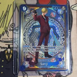 Bandai Sanji Secret Rare Holo Full Art OP06-119 9000 One Piece CCG SECR Foil - Image 2
