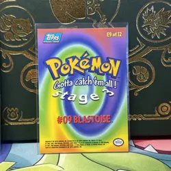 NEW Topps Pokemon E9 of 12 Blastoise Evolution Card, 1999, NM - Image 4