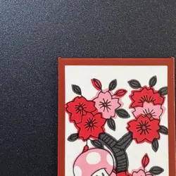 Toadette Super Mario Bros HANAFUDA JAPAN playing CARD Nintendo Red M383 - Image 2