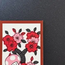 Toadette Super Mario Bros HANAFUDA JAPAN playing CARD Nintendo Red M383 - Image 3