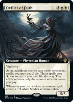 1 x Defiler of Faith - Extended Art - Dominaria United - NM-Mint - MTG - Image 1
