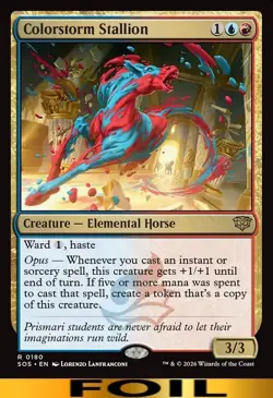 Colorstorm Stallion ** FOIL ** #180 - Secrets of Strixhaven - NM MTG - Image 1