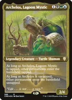 Archelos, Lagoon Mystic (Foil Etched) Foil R Commander Legends 588 NM - Image 1