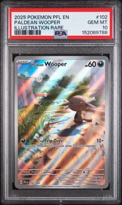 Pokemon Phantasmal Flames #102 Paldean Wooper Illustration Rare PSA 10 GEM MINT! - Image 1