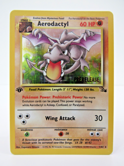 🦖✨ Aerodactyl 1/62 Prerelease Holo 1st Edition Fossil Pokemon Card WOTC LP 🦖✨ - Image 1