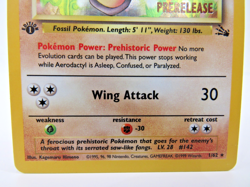 🦖✨ Aerodactyl 1/62 Prerelease Holo 1st Edition Fossil Pokemon Card WOTC LP 🦖✨ - Image 3