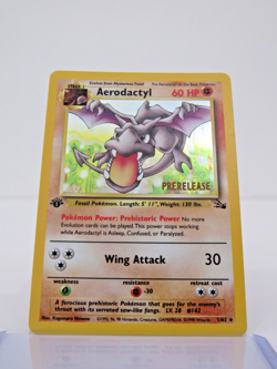 🦖✨ Aerodactyl 1/62 Prerelease Holo 1st Edition Fossil Pokemon Card WOTC LP 🦖✨ - Image 4