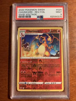 2020 Pokemon Vivid Voltage Charizard Reverse Holo 25/185 - PSA 9 Mint - Image 1