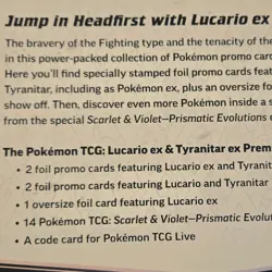 Pokemon Prismatic Evolutions Lucario ex Tyranitar ex Premium Collection Box - Image 3