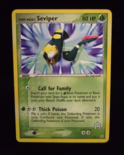 Pokemon TCG - TEAM AQUA'S SEVIPER #17 - EX: TEAM MAGMA VS TEAM AQUA 2004 - LP/NM - Image 1