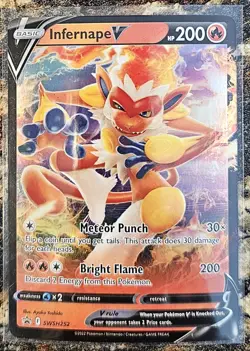 Pokemon Black Star Promo Infernape V SWSH252 NM or better - Image 1