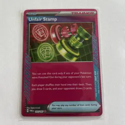 Unfair Stamp 165/167 Twilight Masquerade *ACE SPEC Rare* Pokemon TCG - Image 1