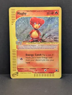 Magby 017/165 Expedition Base Set Holo Rare Pokemon TCG Nintendo e-reader inked - Image 1