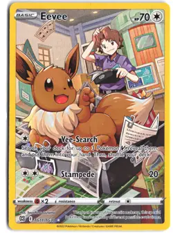 Eevee TG11/TG30 Holo Brilliant Stars Trainer Gallery Pokemon - Image 1