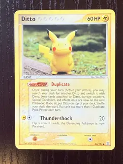 Pokemon Ditto 63/113 Pikachu 2005 Delta Species NM - Image 1