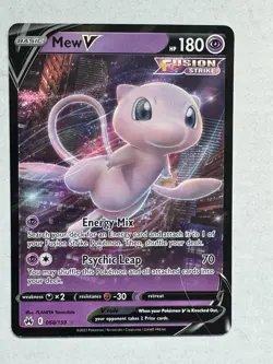 Pokemon TCG Mew V 060/159 Crown Zenith Ultra Rare NM - Image 1