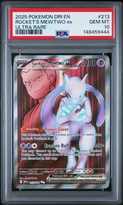 PSA 10 - Team Rocket's Mewtwo ex #213 Pokemon Destined Rivals - Image 1