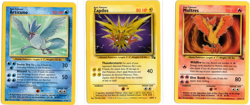 Pokemon Articuno Zapdos Moltres Fossil Set 17 27 30 NM WOTC Vintage - Image 1