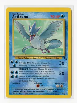 Pokemon Articuno Zapdos Moltres Fossil Set 17 27 30 NM WOTC Vintage - Image 4