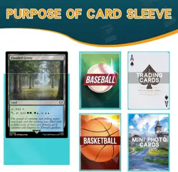 300PS Trading Card Sleeves for Standard Cards，Plastic Card Sleeves Fit - Image 4