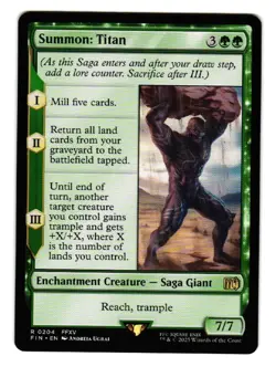 2025 Magic MTG Summon: Titan FINAL FANTASY 204 NM Normal - Image 1