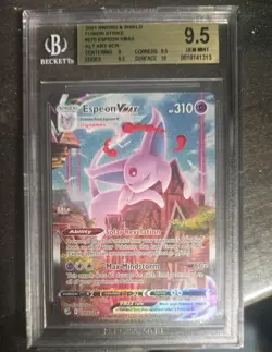 2021 Pokemon Sword & Shield Fusion Strike Espeon VMAX #270 trading card. BGS 9.5 - Image 1