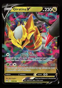 Giratina V 130/196 V Rare Lost Origin Pokemon Card - Image 1
