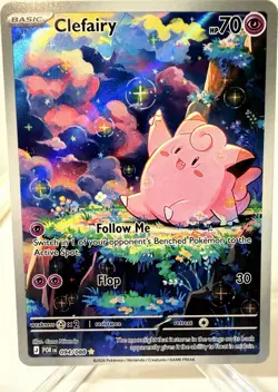Pokemon Lillie's Clefairy ex 184/159 Sv09 Journey Together Full Art Holo Card - Image 1