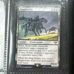 All 9 Unique Nazgul Lord Of The Rings MtG Cards Magic LotR and Ring Wraiths 0284 - Image 2
