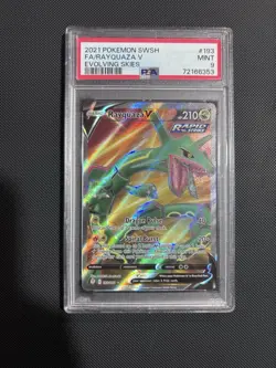 Pokemon TCG Rayquaza v Card 193/203 Evolving Skies - Image 1