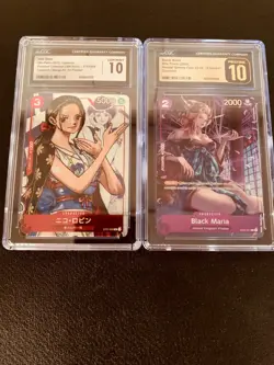 2 Cards - One Piece 25th Nico Robin Manga Alt Art & Bandai Games GF Black Maria - Image 1