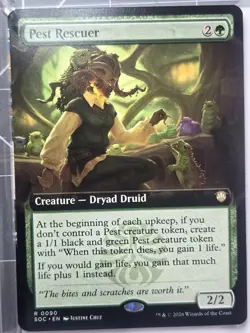 BRAND NEW Pest Rescuer (Extended Art) Commander: Secrets of Strixhaven Regular - Image 1