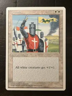 MTG Cruzade Crusades Enchantment 4th Edition 1995 Near Mint Magic The Gathering - Image 1