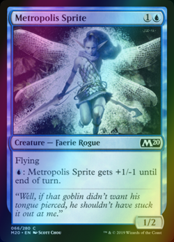 x1 FOIL Metropolis Sprite MTG 66/280 M20 M/NM 1x - Image 1